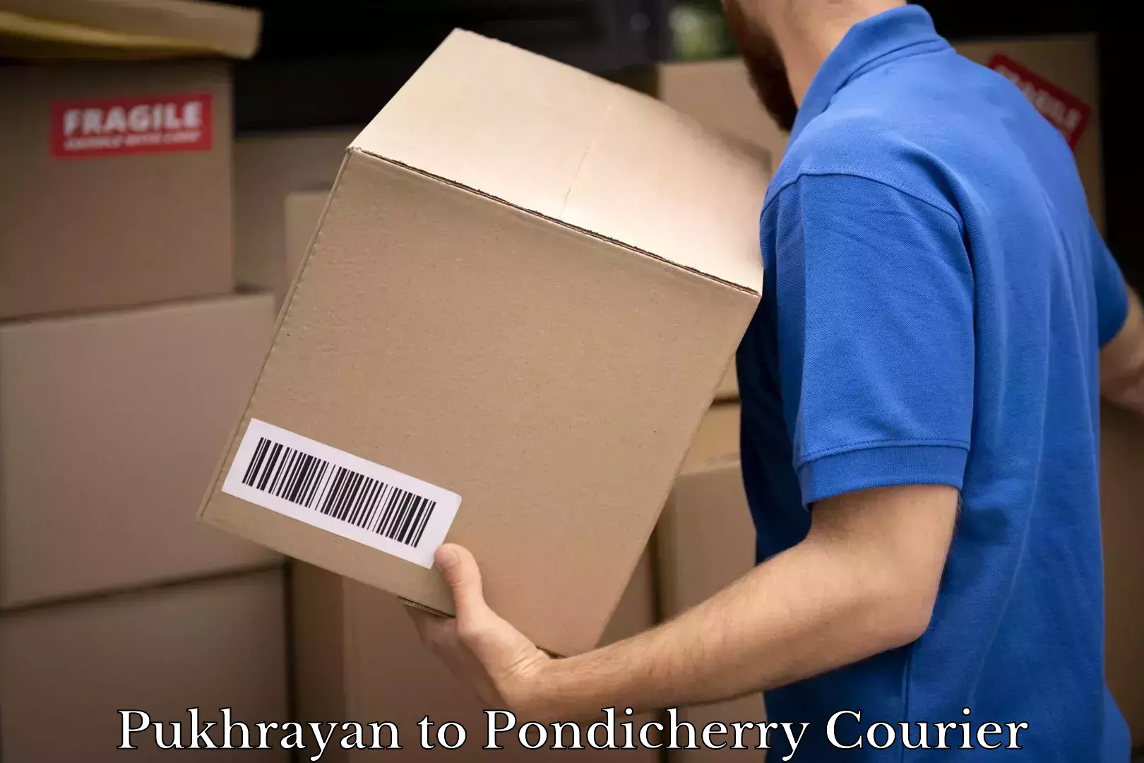 Dynamic parcel delivery in Pukhrayan to NIT Puducherry