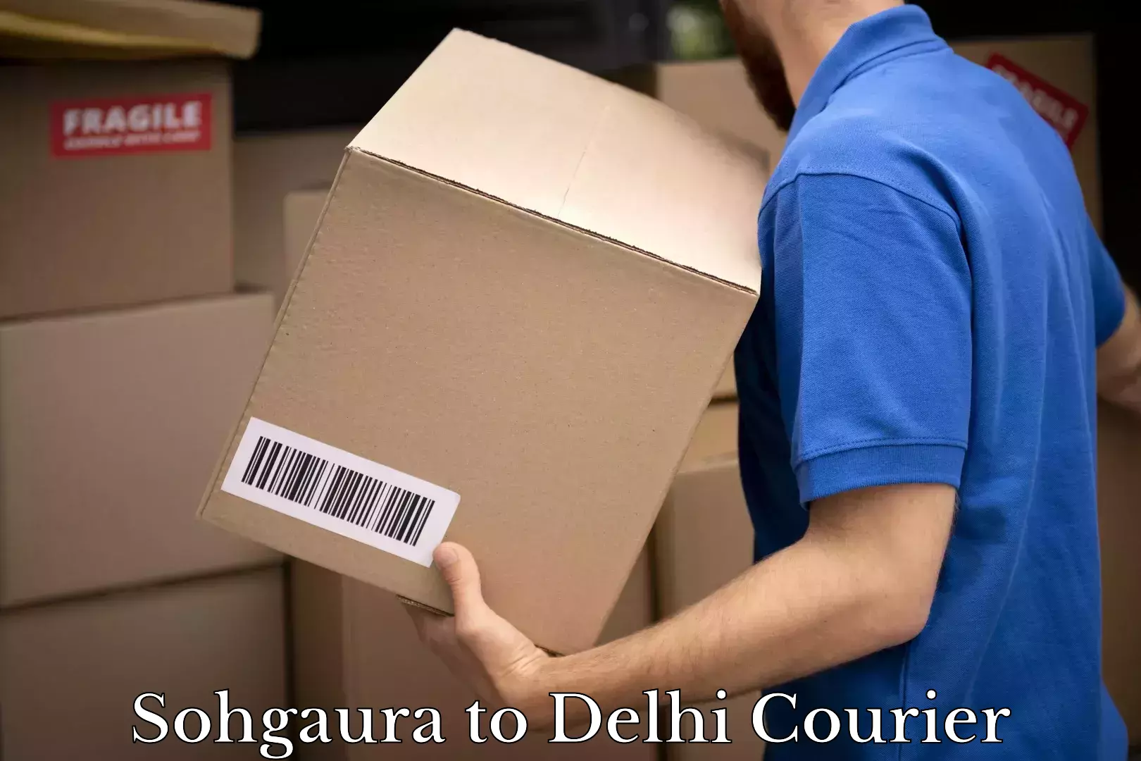 Courier service efficiency Sohgaura to Delhi
