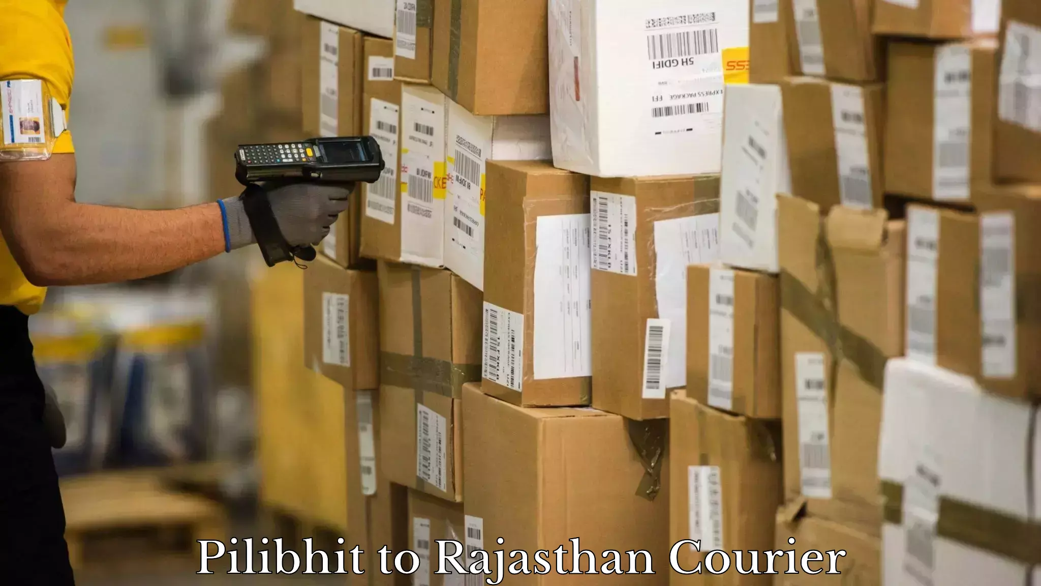 Multi-national courier services Pilibhit to Rajasthan