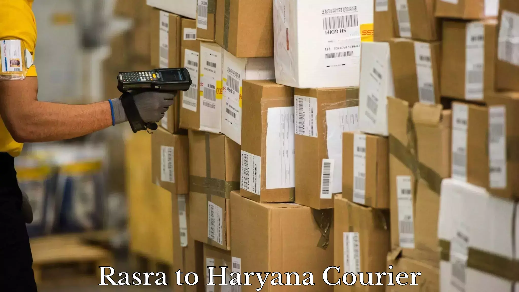 Premium courier services in Rasra to Haryana