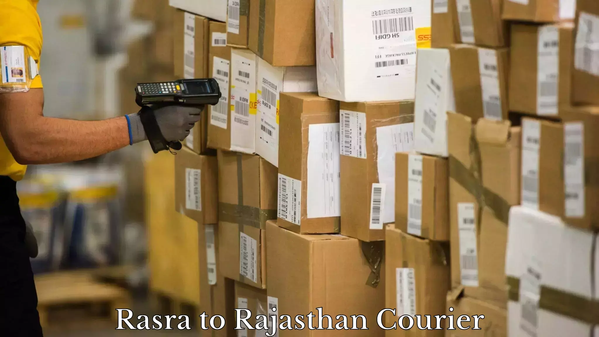 International courier networks Rasra to Rajasthan
