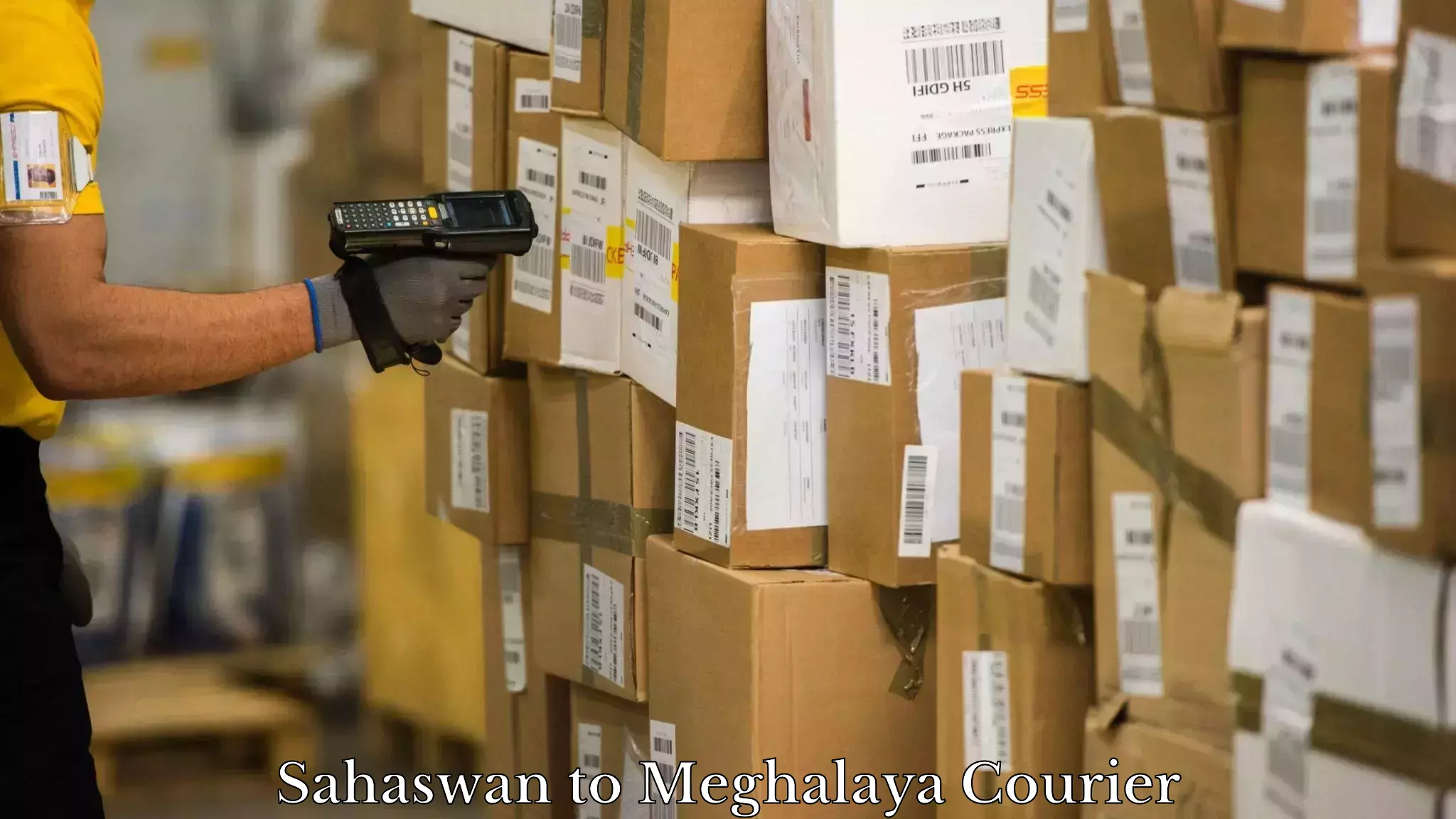 Express mail service Sahaswan to Meghalaya