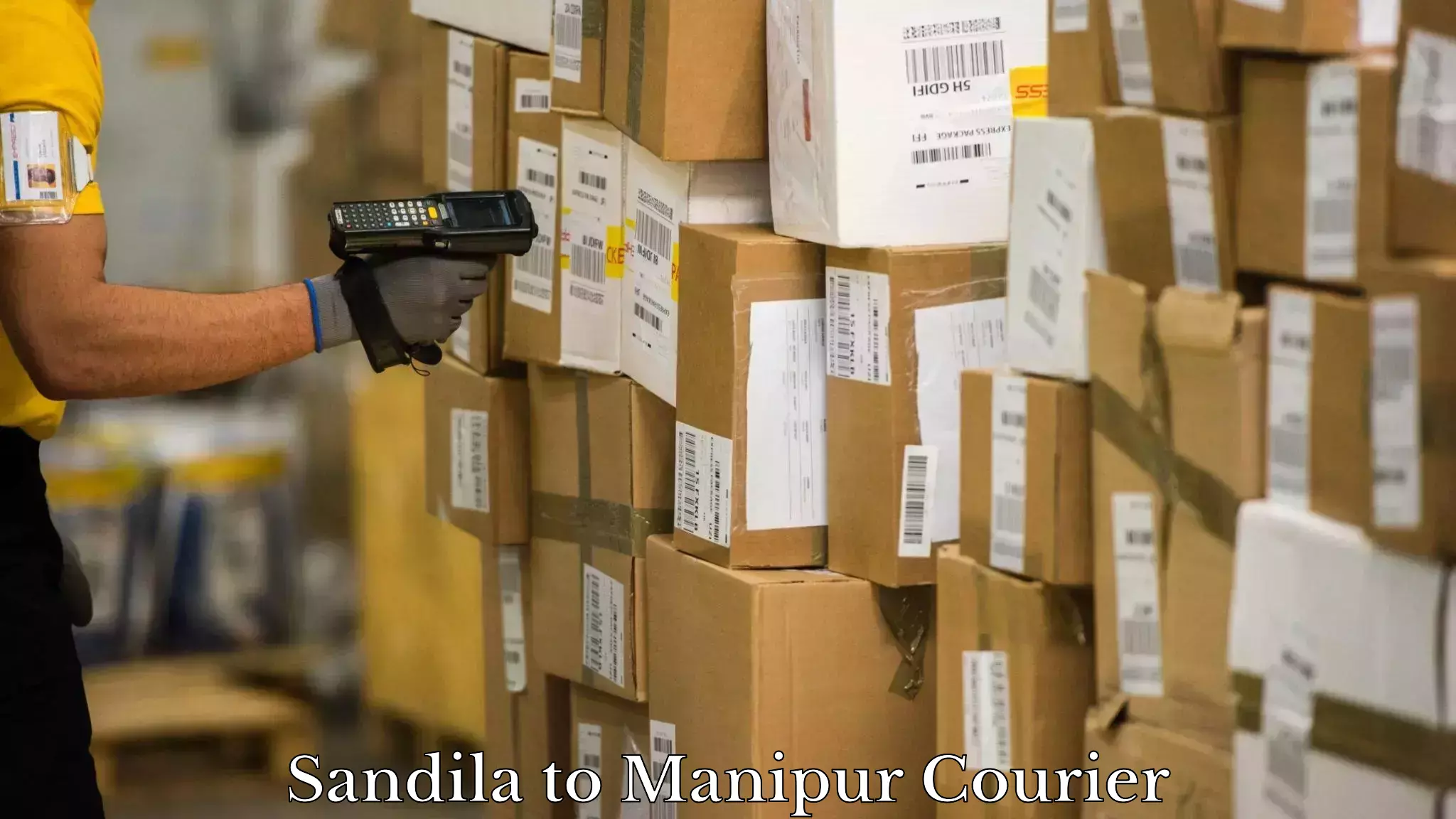 Round-the-clock parcel delivery Sandila to Manipur