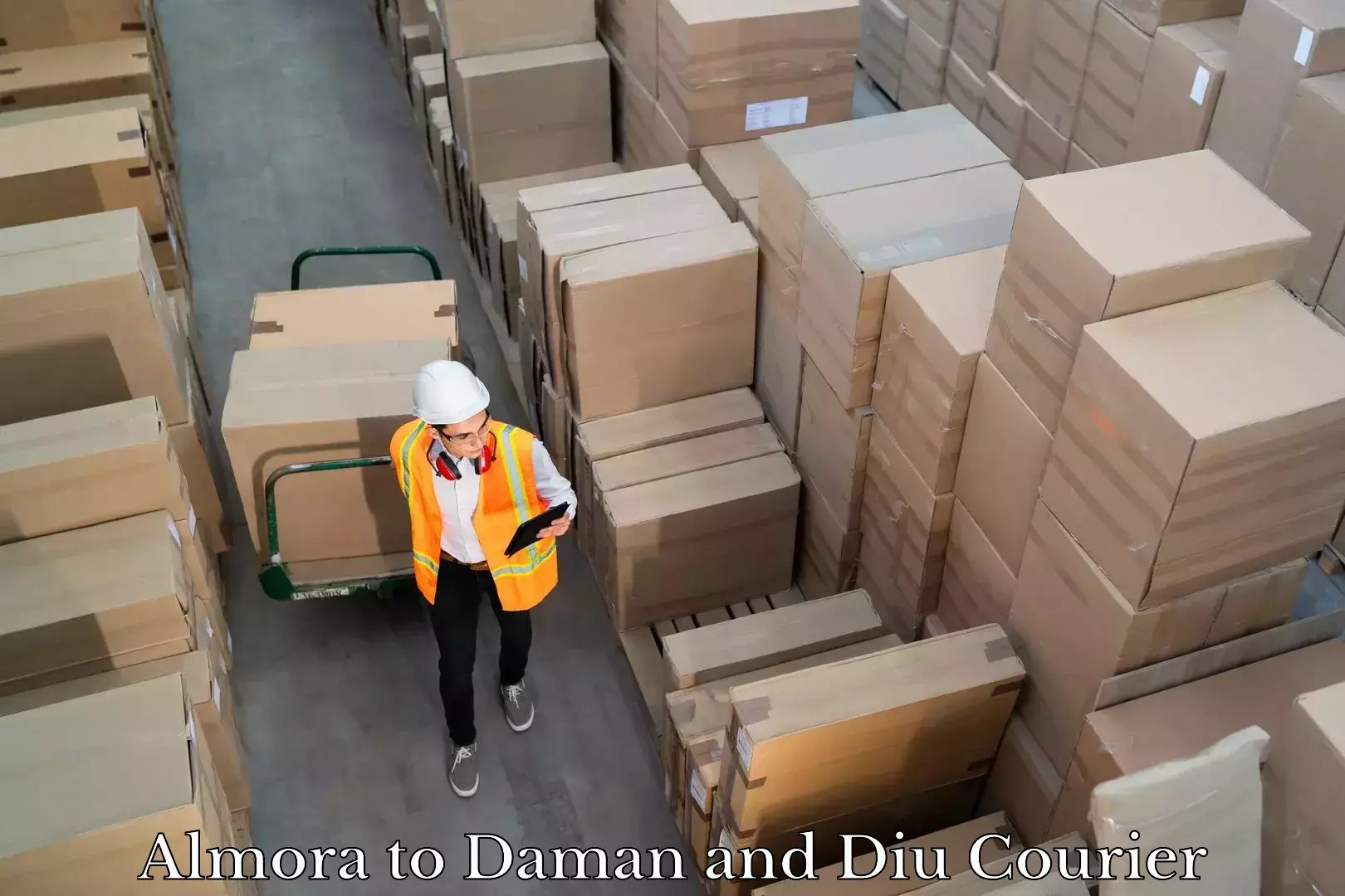 Shipping and handling Almora to Daman and Diu