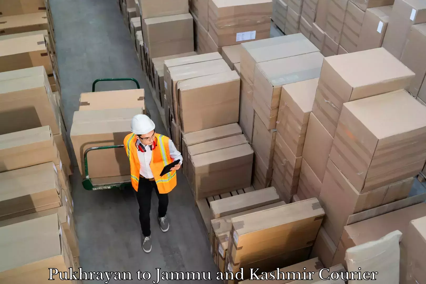 High-capacity shipping options Pukhrayan to Jammu and Kashmir