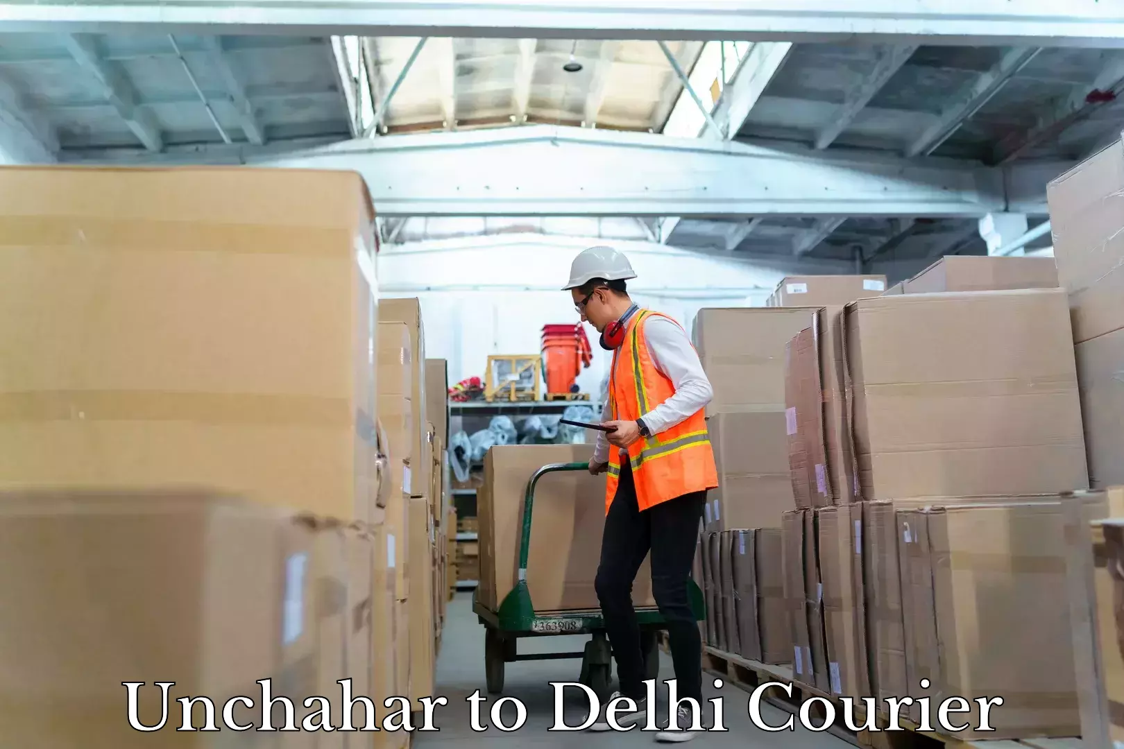 Cargo courier service Unchahar to Delhi