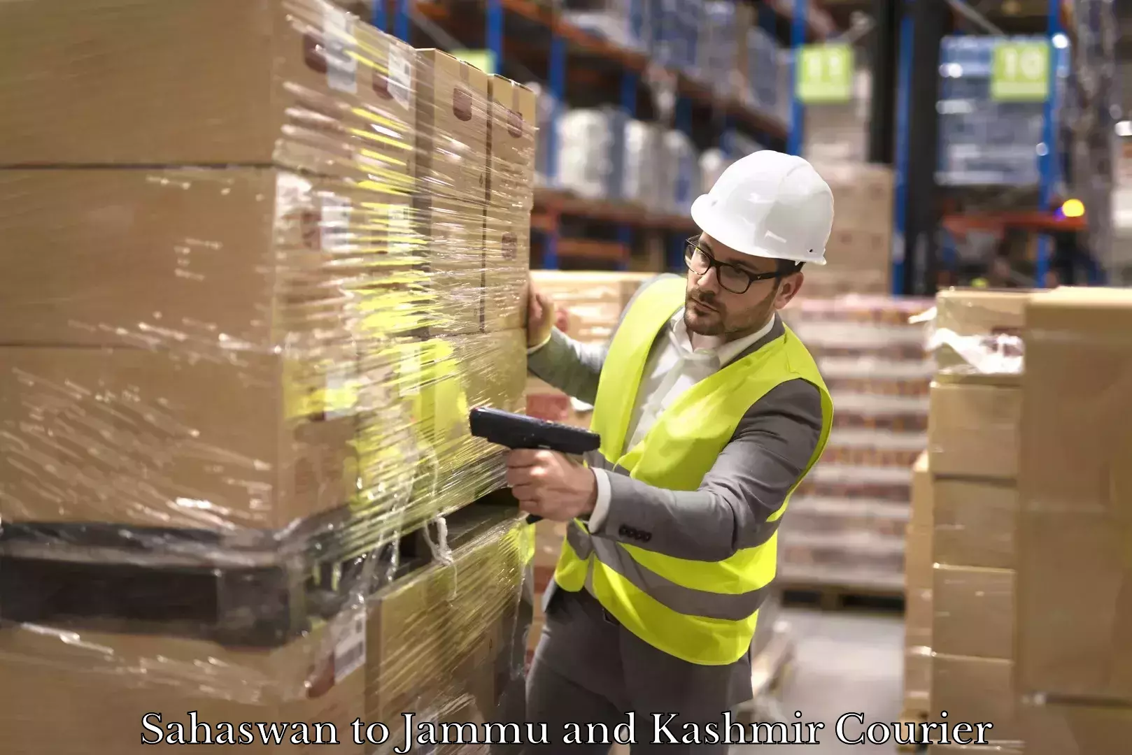 Sustainable shipping practices Sahaswan to Jammu and Kashmir