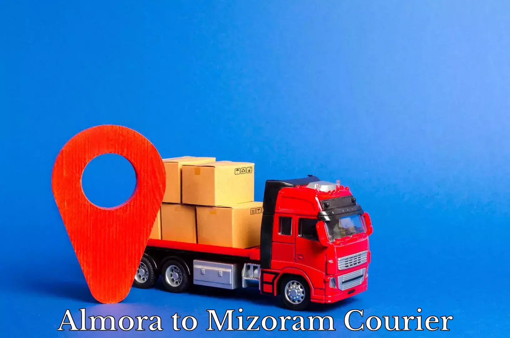 Weekend courier service Almora to Mizoram
