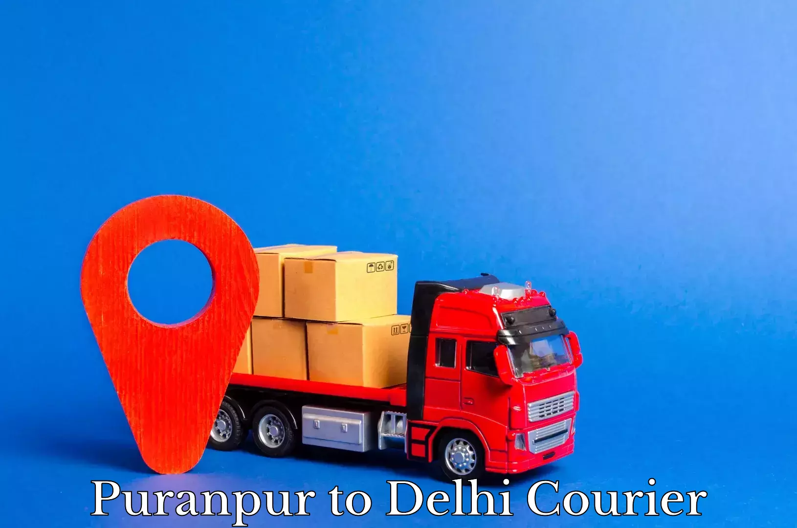 High-speed parcel service Puranpur to Delhi