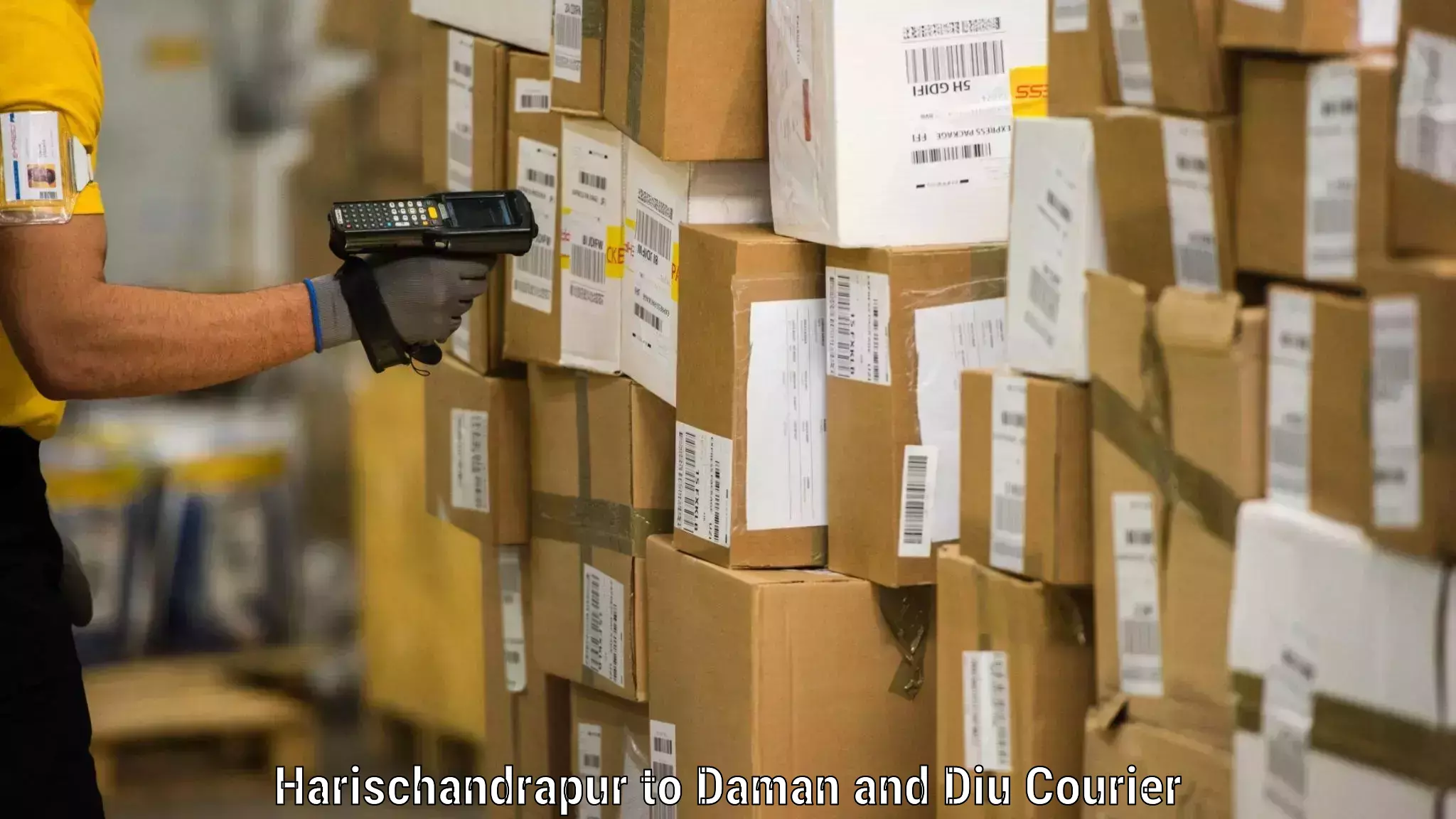 Furniture logistics Harischandrapur to Daman and Diu