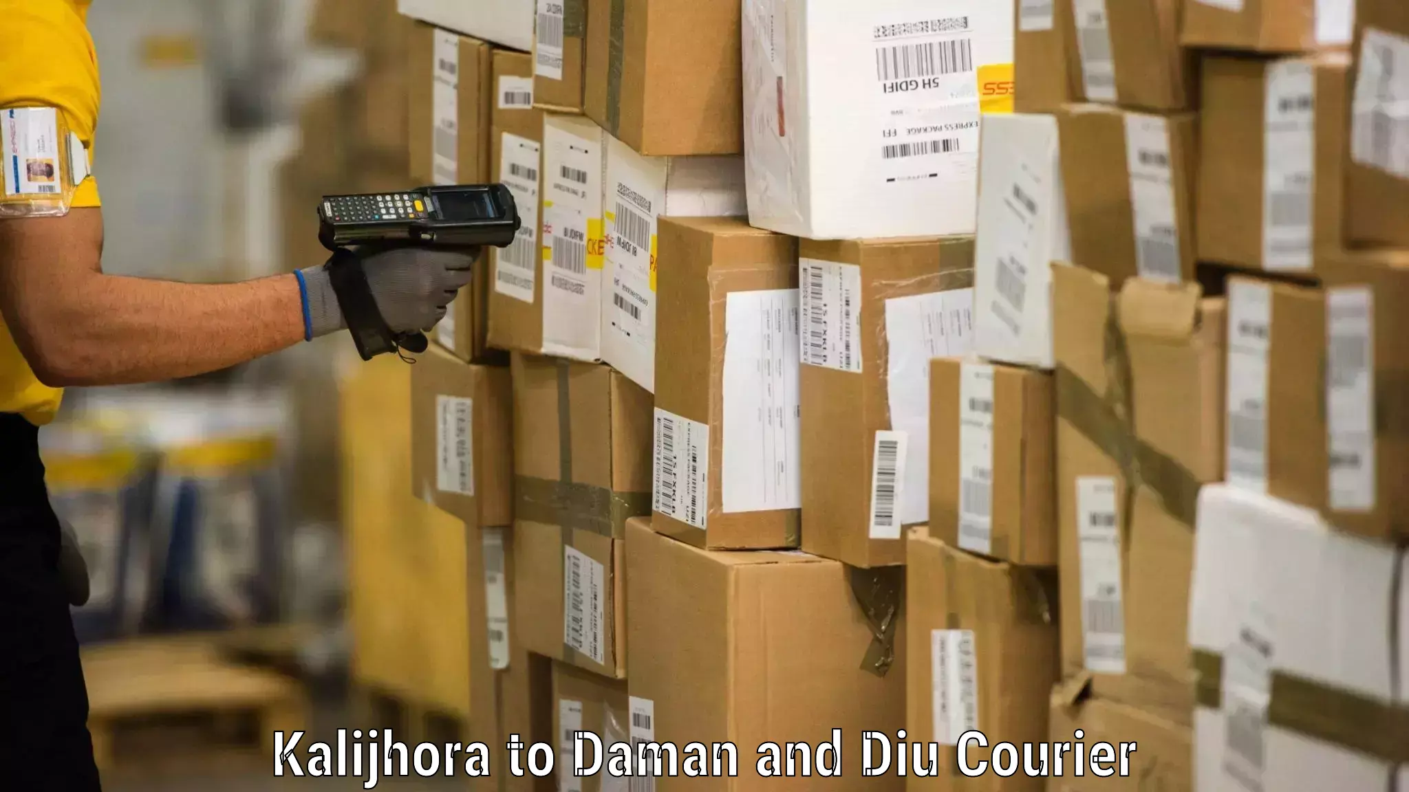 Online household goods transport Kalijhora to Daman and Diu