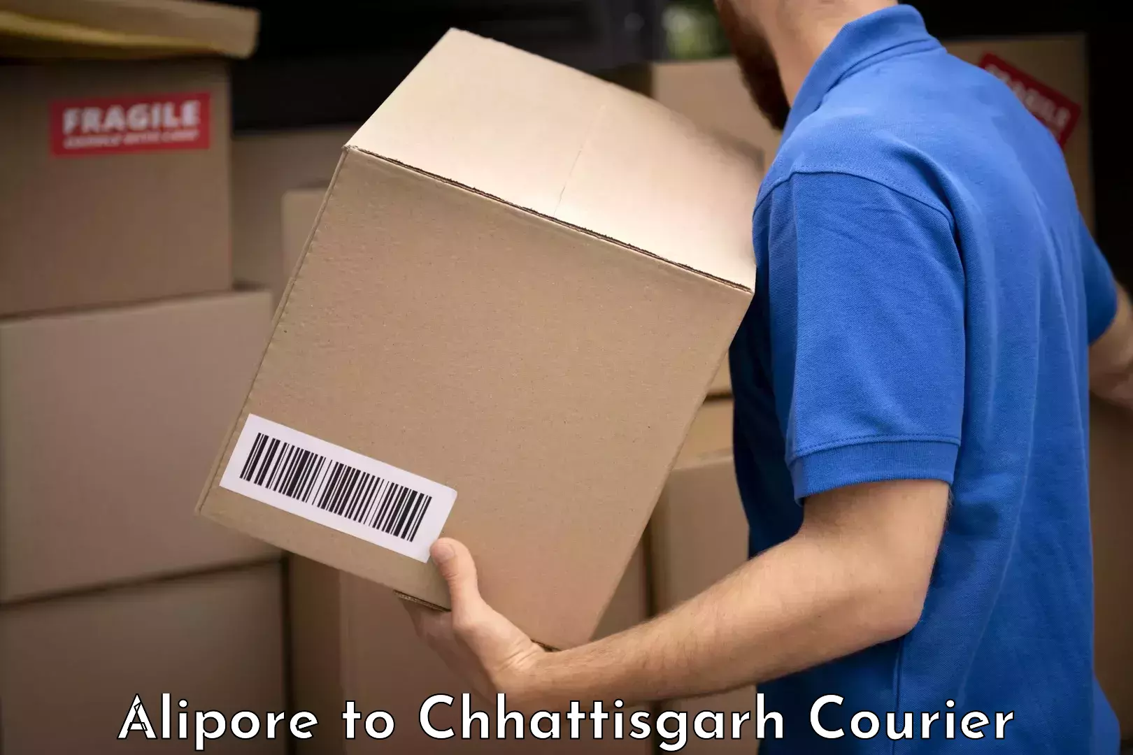 Online luggage shipping booking Alipore to Chhattisgarh