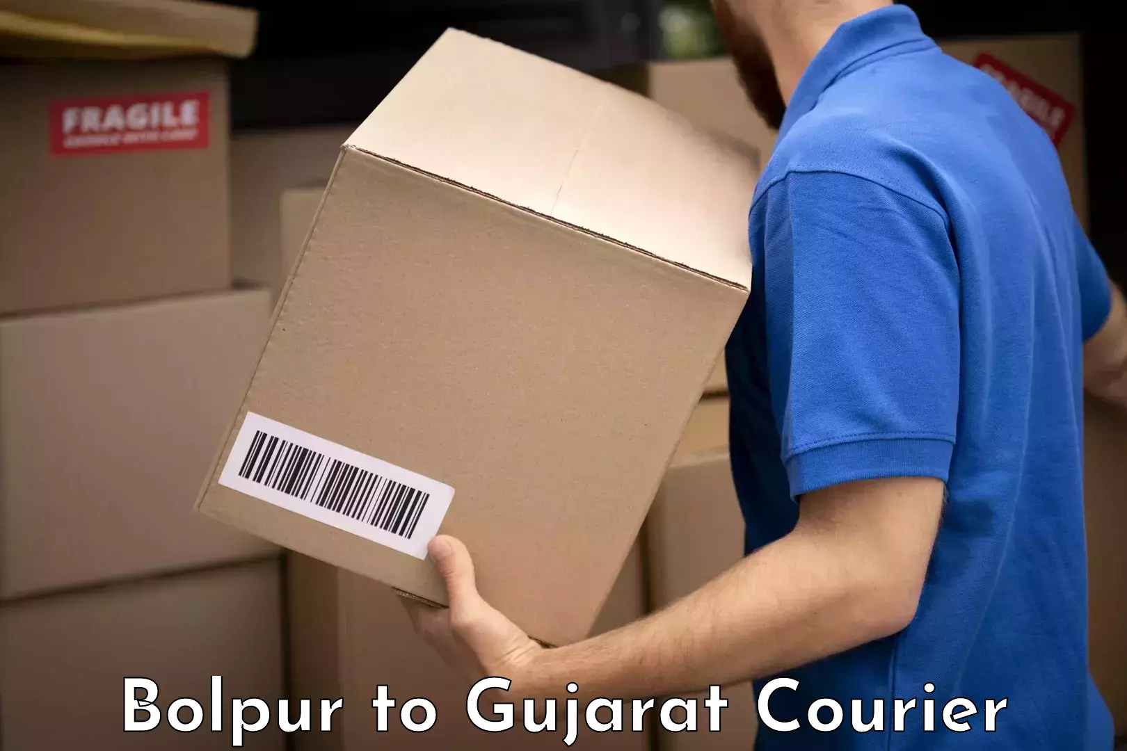 Baggage courier FAQs Bolpur to Porbandar