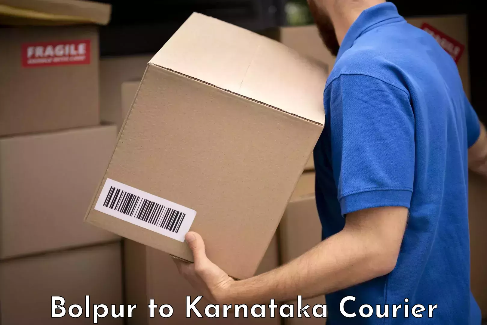 Door-to-door baggage service Bolpur to Karnataka