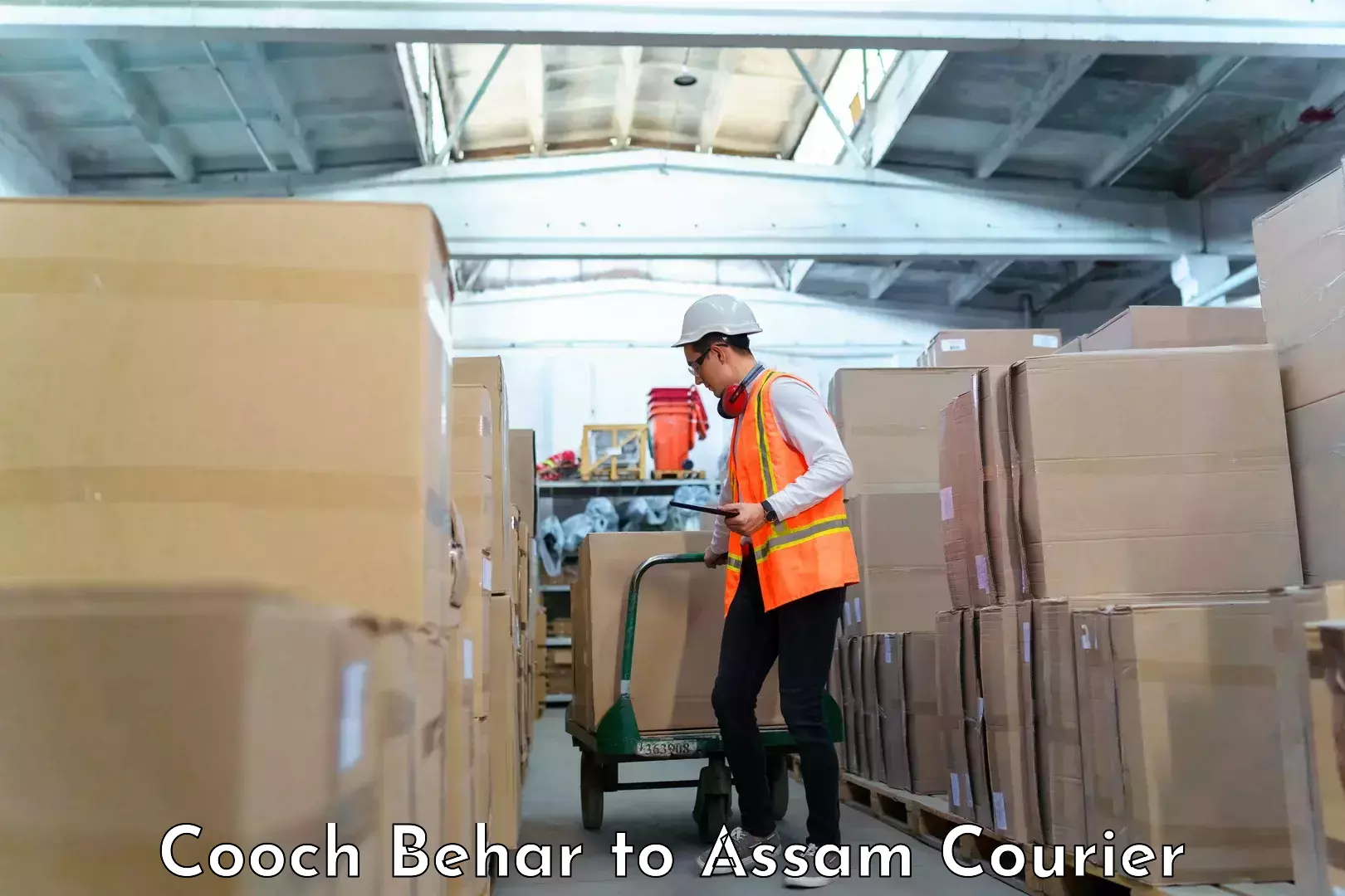 Heavy luggage shipping Cooch Behar to Dibrugarh University