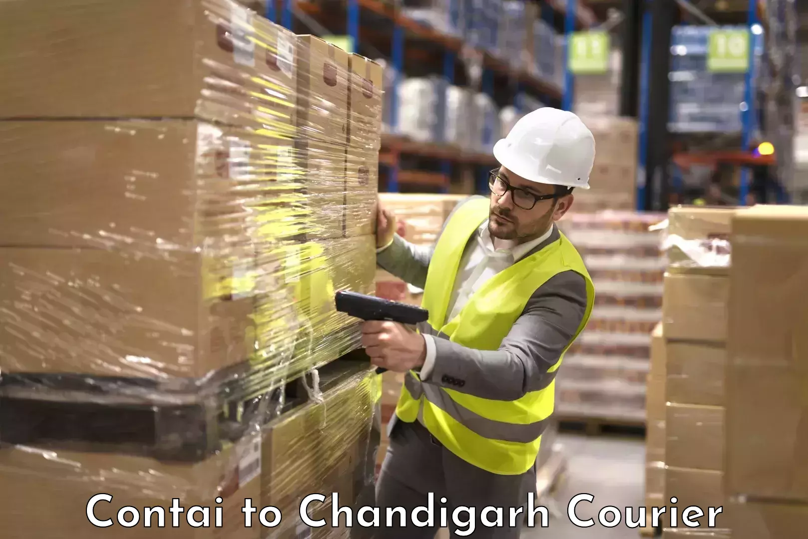 Short distance baggage courier Contai to Chandigarh