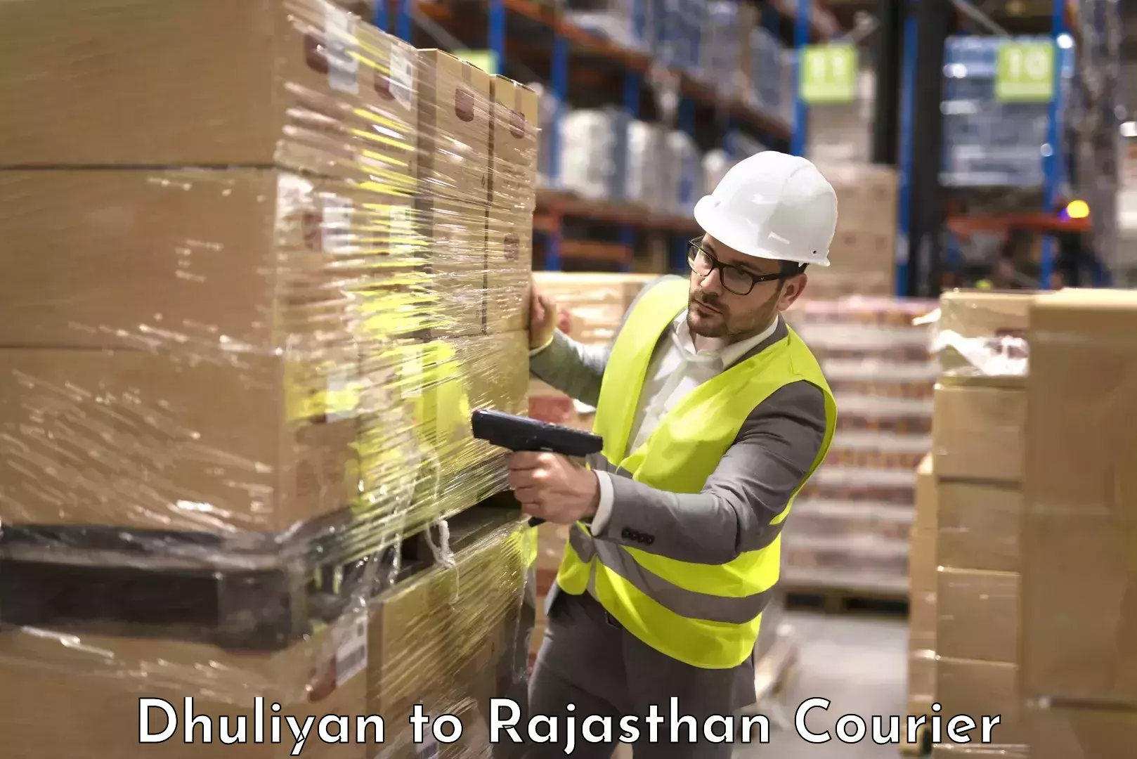 Luggage shipment specialists Dhuliyan to Rajasthan