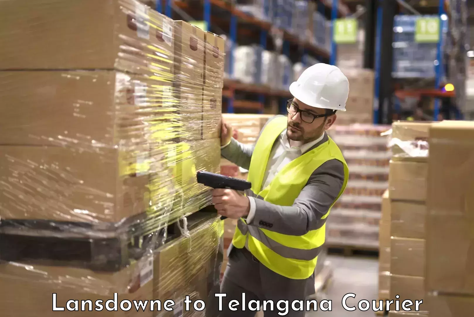 Luggage shipment strategy Lansdowne to Telangana