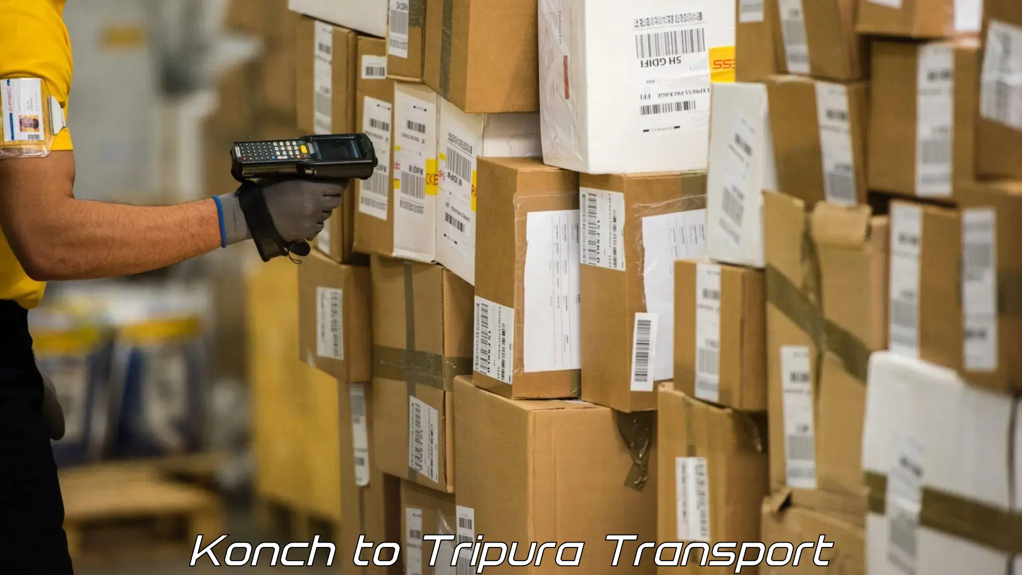 Road transport online services Konch to Tripura