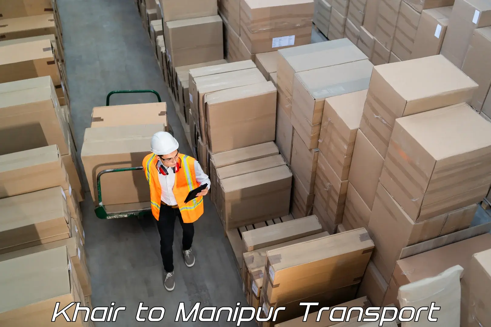 Package delivery services Khair to Manipur