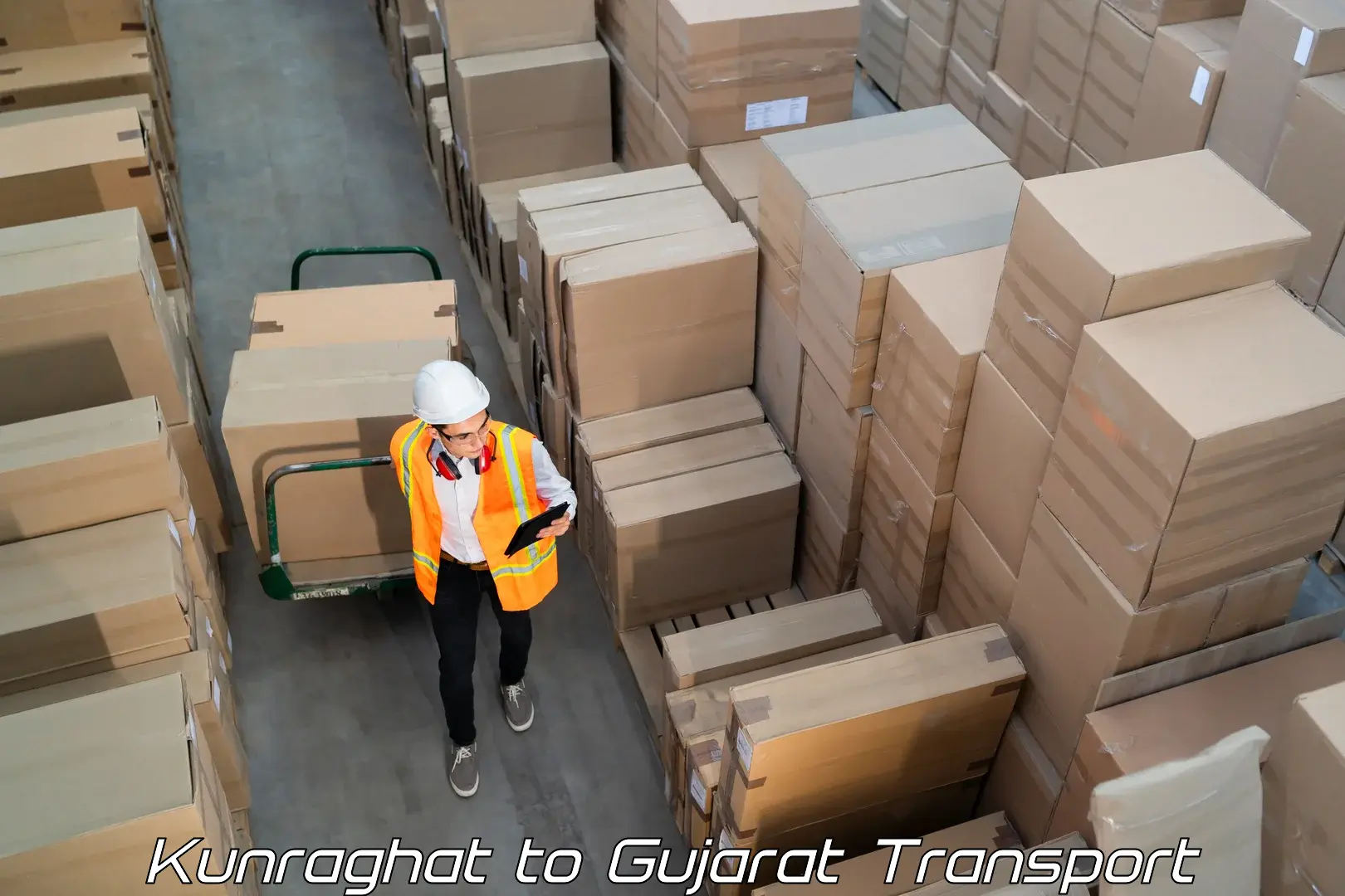 Air freight transport services Kunraghat to Dwarka