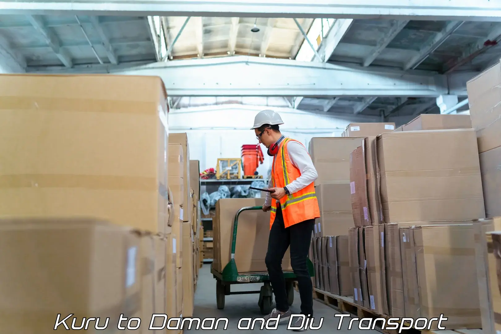 Logistics transportation services Kuru to Daman