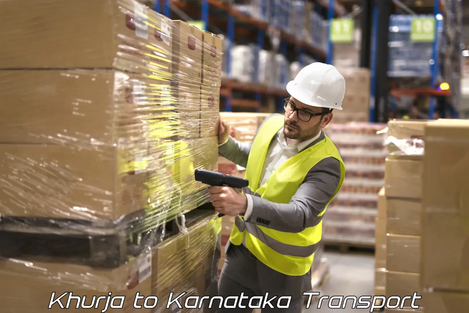 International cargo transportation services in Khurja to Channarayapatna