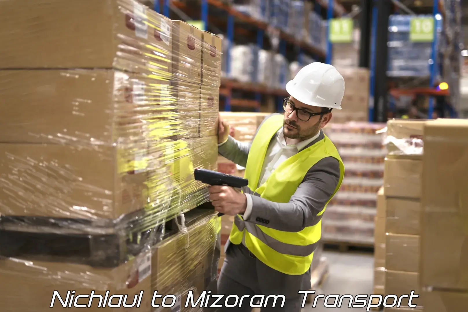 Material transport services Nichlaul to Mizoram